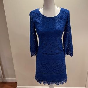 Laundry by Shelli Segway Blue lace dress size 2